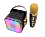 Преносима Tонколона ZX-03 , Bluetooth, Караоке, USB, SD, FM, AUX LED RGB - Черен