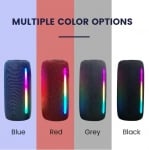 L12 Цветен LED RGB Bluetooth преносим високоговорител - Черен