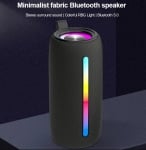 L12 Цветен LED RGB Bluetooth преносим високоговорител - Черен