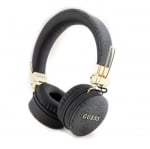 0240 Guess Bluetooth Headphones - 4G Metal Logo - Black and grey