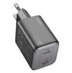 HOCO адаптер N42 45W. двоен USB-C GaN - Черен