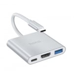 HOCO HB14  Преходник Type-C към HDMI/USB 3.0 /USB-C PD 2.0