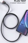 WUW X203 Плетен кабел за Зареждане 2.4A 1M - USB към Lightning