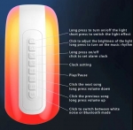 Bluetooth Тонколонка LED Лампа KP-553 (LED,FM, microSD,будилник)