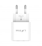 L✮Star 25W 2в1 LS46 изх.USB-C PD Fast с кабел USB-C към Lightning