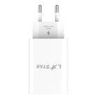 L✮Star 45W 2в1 LS56 2изх. PD(25W)+QC3.0(20W)+кабел USB-C към USB-C