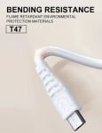 WUW T47 2A Зарядно с кабел USB към Type-C