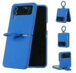 Z15 Silicone case+Пръстен за Samsung Z Flip 4 от 2 части - Син