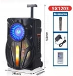 SX-1203 12\" 800W Безжична колона говорител субуфер