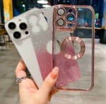 Луксозен лъскав кейс с брукат TP-24 за iPhone 16 Pro Max - Розов