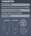 LDNIO 12V C103 60W 2изх. 1xPD30W1xUSB-A30W с кабел USB към USB-C