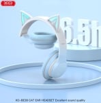 XO-BE38 Bluetooth слушалка Котешки уши Цветни RGB - Син