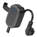 HOCO Разклонител NS6 с 1 гнездо+2 USB порта 2.4A+1 USB-C 4000W