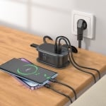 HOCO Разклонител NS6 с 1 гнездо+2 USB порта 2.4A+1 USB-C 4000W