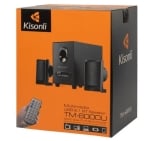 Тонколони Kisonli TM-6000U, 2.1, 11W, AUX, Bluetooth 5.0, USB, SD Card, черни, USB захранване, дистанционно