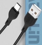 Кабел XO-NB200 Fast 2.1A USB към Type-C 1M - Черен