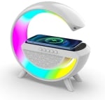 Bluetooth Тонколонка RGB Лампа BT 2301 (LED, AUX, USB, FM, microSD) , безжично зареждане, будилник