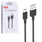 XO-NB-P156 Кабел Fast 3A USB към Type-C 1M - Черен