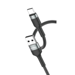 LINK★STAR LS-19 3.5A Плетен USB към Type-C кабел – Черен