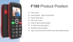 Мобилен телефон IPRO F188+БГ МЕНЮ /2G/32+64MB/1.77inch/0.08MP/1000mAh/Dual Sim/Фенер - Черен
