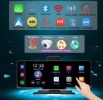 C200 10-инчов Apple Carplay/Android Auto +Видеорегистратор Безжична автомобилна стерео GPS навигация автомобилен екран , Bluetooth, Siri/Google Assistant
