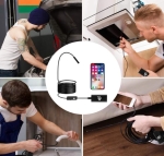 WIFI Ендоскопска камера 8 мм обектив HD720P Безжична ендоскопия Дренажна тръба Инспекция на двигателя Бороскоп LED Водоустойчив 5М дължина на кабел