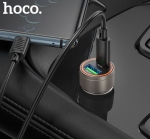 HOCO Z57A Зарядно за кола USB+USB-C PD30W + QC3.0 30W - Type-C към Type-C