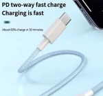 USB Кабел 2В1 60W iPhone USB-C към USB-C и LIGHTNING