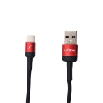 Плетен кабел TC-1 USB към Type-C Червен (HUA,XIA,SAMS,Realme,Oppo,TCL)