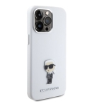 6144 Lagerfeld iPhone 15 Pro Max Back cover case - Ikonik metal pin - WhiteBack cover case-White