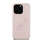 8292 Karl Lagerfeld iPhone 15 Pro Back cover case - script logo Pink