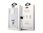 6137 Karl Lagerfeld iPhone 15 Pro Back cover case - Ikonik metal pin