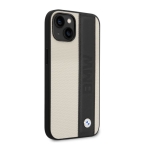 6680 BMW iPhone 14 & 13 Hardcase Backcover - Textured & Logo Stripe - Beige