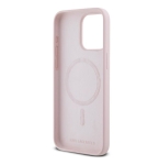 4445 Karl Lagerfeld iPHone 14 Pro Back cover case - Magsafe - KC head Ring - Pink