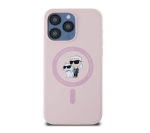 4445 Karl Lagerfeld iPHone 14 Pro Back cover case - Magsafe - KC head Ring - Pink