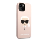 8058 Karl Lagerfeld iPhone 14 Pro Hardcase Backcover - Karl\'s Head - Magsafe Compatible - Pink