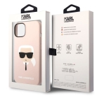 8058 Karl Lagerfeld iPhone 14 Pro Hardcase Backcover - Karl\'s Head - Magsafe Compatible - Pink