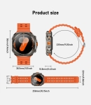 MK72 Смарт часовник 2 Каишки Watch Ultra Bluetooth 5.0 47мм - Сив