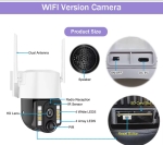 IP Соалрна Камера HY-D0113F 4G 4MP 1080P ( APP:V380PRO ) HD 360 градуса с микрофон и високоговорител и LED светлина