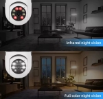 IP Камера тип крушка HY-DE27 2MP 1080P ( APP:V380PRO ) HD 360 градуса с микрофон и високоговорител и LED светлина