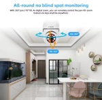 IP Камера тип крушка HY-DE27 2MP 1080P ( APP:V380PRO ) HD 360 градуса с микрофон и високоговорител и LED светлина