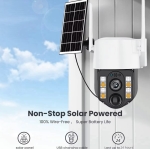 IP Соалрна Камера HY-D011S WIFI 4MP 1080P ( APP:V380PRO ) HD 360 градуса с микрофон и високоговорител и LED светлина