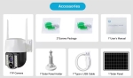 IP Соалрна Камера HY-D011S WIFI 4MP 1080P ( APP:V380PRO ) HD 360 градуса с микрофон и високоговорител и LED светлина