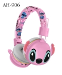 Bluetooth слушалки AH-906-ST (Розов) – Безжични, сгъваеми, с микрофон и Hi-Fi звук, подходящи за деца