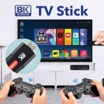 Q9 8K TV Stick с Android 11.1 – 64GB, 10 000 игри, HDMI 8K изход, гейм конзола с дистанционно и контролер