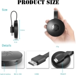 G2 Безжичен HDMI дисплей донгъл 1080P – съвместим с iOS, Android, Windows, Mac – прехвърляне на екрана към телевизор или проектор