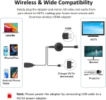G2 Безжичен HDMI дисплей донгъл 1080P – съвместим с iOS, Android, Windows, Mac – прехвърляне на екрана към телевизор или проектор