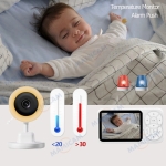 C4L RGB Бебефон с камера 3.5\"/2.8\" LCD, 2.4G безжичен, нощно виждане, двупосочно аудио и температурен сензор