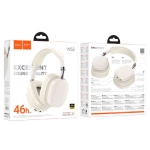 HOCO W52 Wireless Headphones BT v5.4 – Milky White