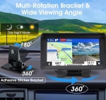 Преносим 7\" безжичен CarPlay и Android Auto екран C690 за автомобил – тъчскрийн с Bluetooth, GPS, камера за заден ход, AUX и FM трансмитер